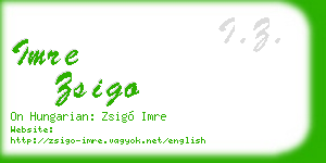 imre zsigo business card